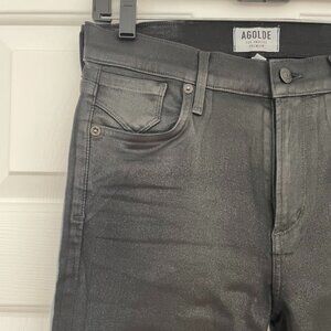 Agolde Waxed Black Jeans Size 28